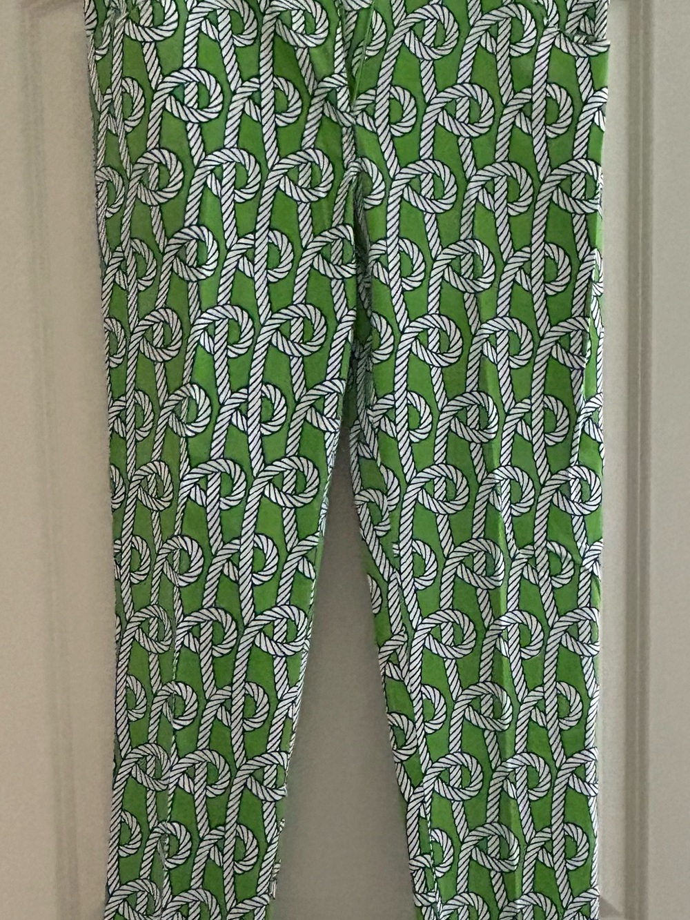 Gretchen Scott Designs Green Rope-Print Skinny Pants